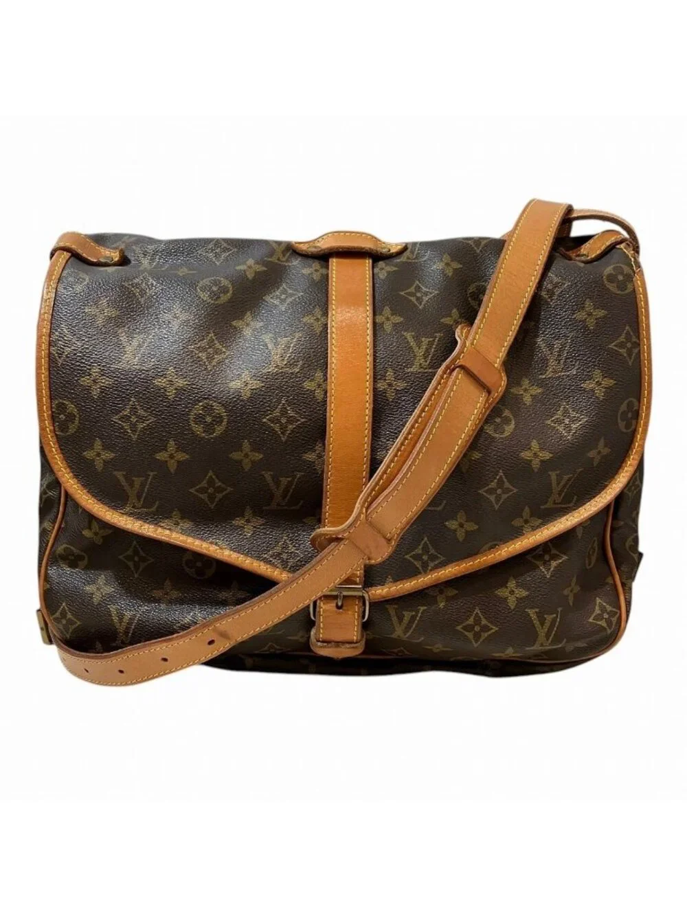 Louis Vuitton Saumur 35 Monogram Shoulder Bag Leather
